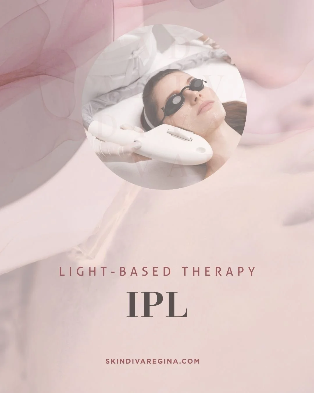 A client receiving IPL light-based therapy at Skin Diva, wearing protective goggles